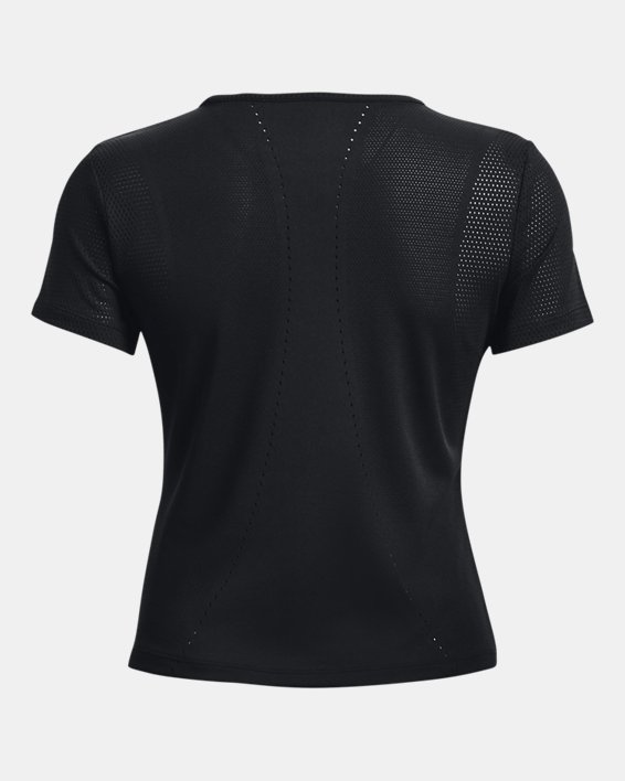Women's UA Engineered Knit Short Sleeve in Black image number 5
